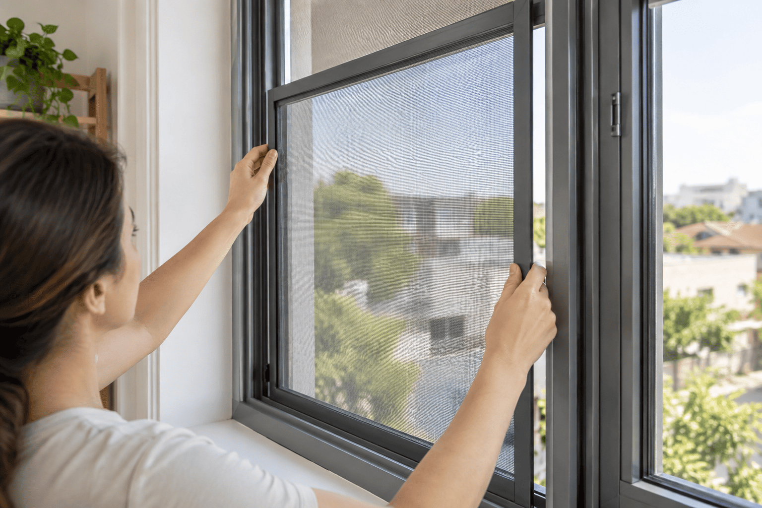 cómo poner mosquiteras en ventana de aluminio